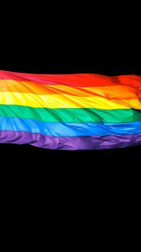 Rainbow Flag Amoled Wallpaper