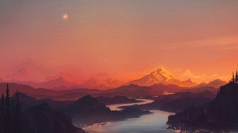 River Mountain Scenery Wallpaper 4k Pc Desktop 6150b