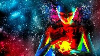 3d Artwork Multicolor Psychedelic Stars Best Widescreen Background HD