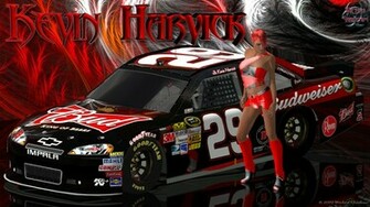 Kevin Harvick Lady In Red Wallpaper