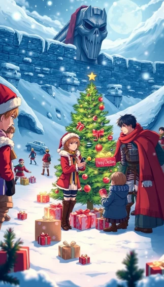 Attack On Titan Christmas Wallpaper