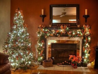 Christmas Desktop Wallpaper Fireplace