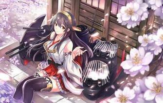 Wallpaper Girl Anime Art Kantai Collection Haruna Devildogs