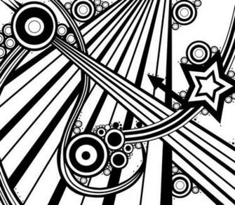 Black And White Retro Background By Rainbowx1994