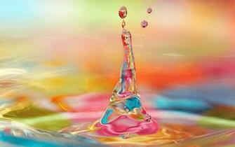 Colorful Water Drop Wallpaper