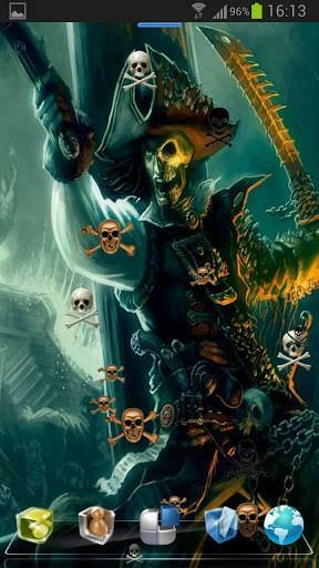 Fill Your Desktop Android With This Live Wallpaper Of Pirate Skull