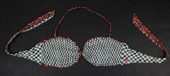 Background Check Smock Bikini Bandeau Top Size Small
