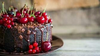 Wallpaper Cake Receipt Chocolate Cherry 5k Food