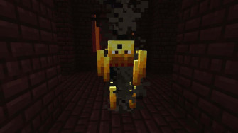 Minecraft Blaze In Action At The Nether Fortress