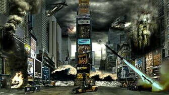 Times Square Disaster Desktop Pc And Mac Wallpaper
