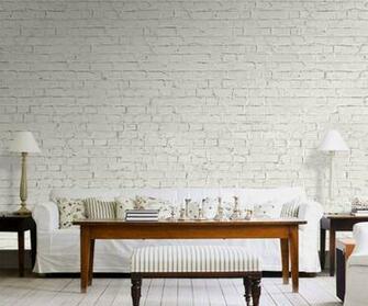 White Loft Brick Wall Mural Buy At Europosters
