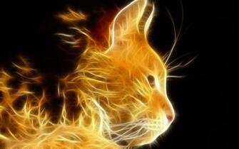 Fire Cat Wallpaper