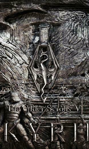 Wallpaper The Elder Scrolls Skyrim Wall Art Emblem Dragon