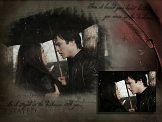 The Vampire Diaries Wallpaper Damon And Elena