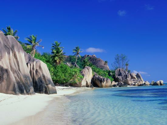 Wallpaper Tropical Island Sunset Beach