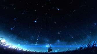 Dark Blue Anime Wallpaper