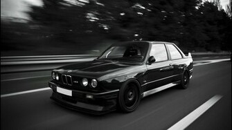 Bmw E30 M3 Black And White Wallpaper