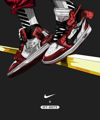 Cartoon Nike Shoes Wallpaper On