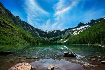 Mountain Montana Lake Avalanche Reflection