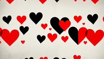 Red And Black Heart Wallpaper
