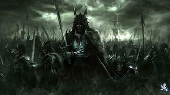 Art Dark Horror Demon Skull Warrior Wepons Army Wallpaper Background