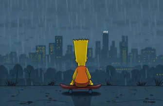 Depressed Bart Simpson Wallpaper