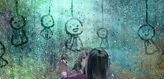 Anime Girls Original Characters Rain Black Hair Window