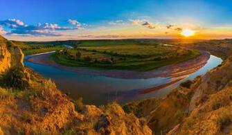 Wallpaper Roosevelt Sunrises Usa Park Grasslands And Sunsets
