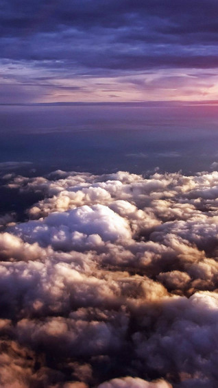 Purple Clouds Sky Wallpaper