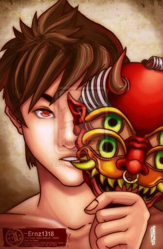 Oni Mask Wallpaper Red By Ernz1318