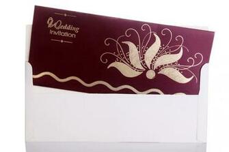 Wedding Invitation With Wine Color Background