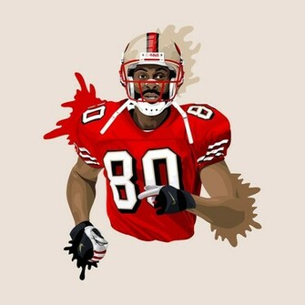 Jerry Rice Wallpaper Illustration Art