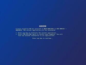 Blue Screen Of Death Background