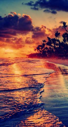 Atardecer Fondos De Pantalla iPhone 5s Wallpaper Beach