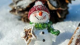 Wallpaper Winter Snowman Funny Holiday