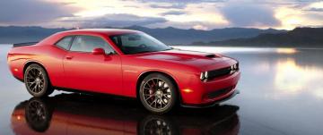 Wallpaper Dodge Challenger Hellcat Dual Wide