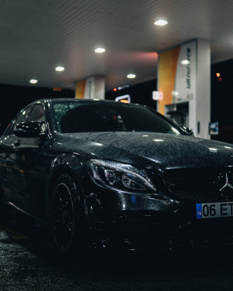 A Black Mercedes Benz