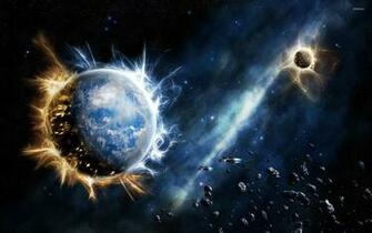 Exploding Planets Wallpaper Fantasy