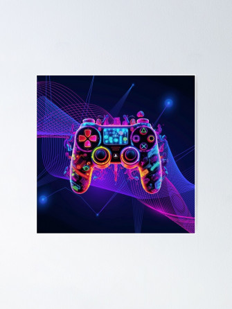 Video Game Controller Design In Neon Colors I M A Lover