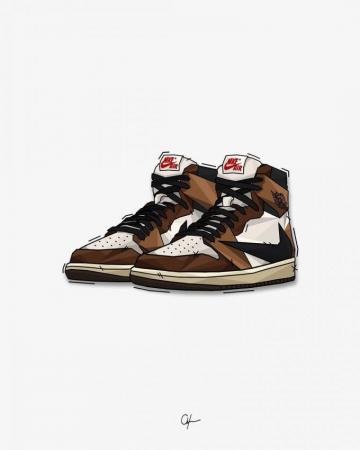 Nike Air Jordan X Travis Scott Art Sneakers Wallpaper