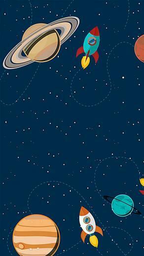 Kids H5 Background In Space Artwork