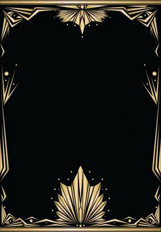 Art Deco Frame BirtHDay Invitation Template Greetings