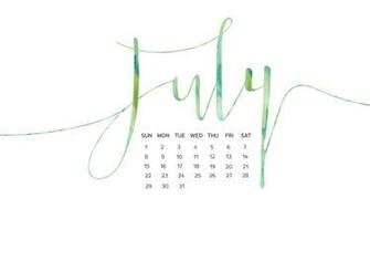 July Calendar Wallpaper For Background iPhone