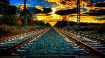 HD Train Tracks Wallpaper Image