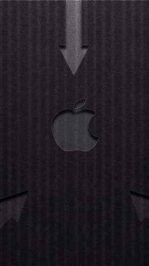 iPhone Wallpaper HD Arrow Gray Apple Logo Background