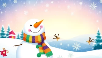Funny Snowman Wallpaper