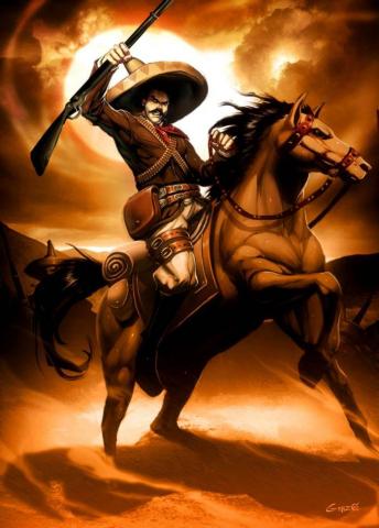 Pancho Villa By Genzoman Mexican Art