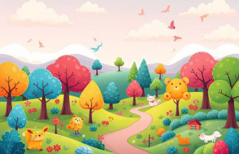 Aesthetic Cartoon Image Wallpaper