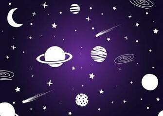 Ultra Violet Galactic Background Vectors And Clip