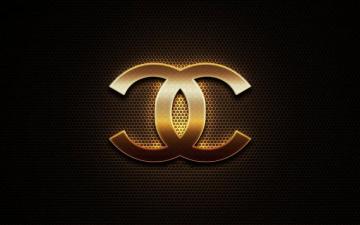 Metallic Glitter Chanel Logo Wallpaper